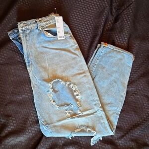 BDG Urban Outfitters high rise destressed mom jeans.
